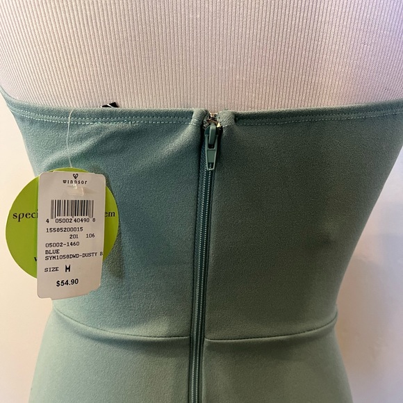 Strapless maxi formal dress gown with slit - Picture 3 of 3